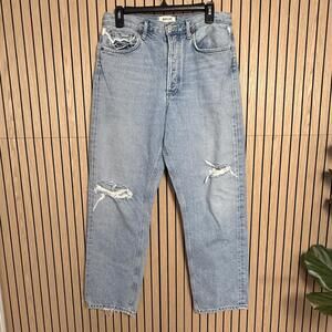 021 AGOLDE Light Wash Distressed Denim Jeans (Women's Size 28/6, EUC)
